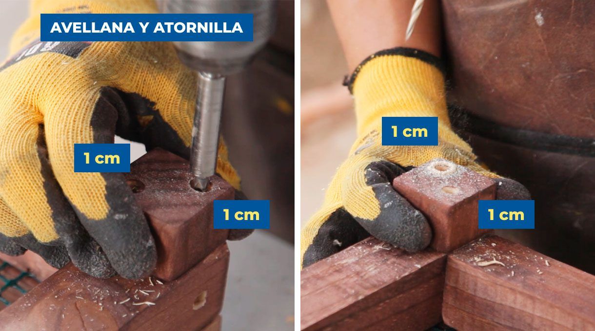 Atornillado de las patas.