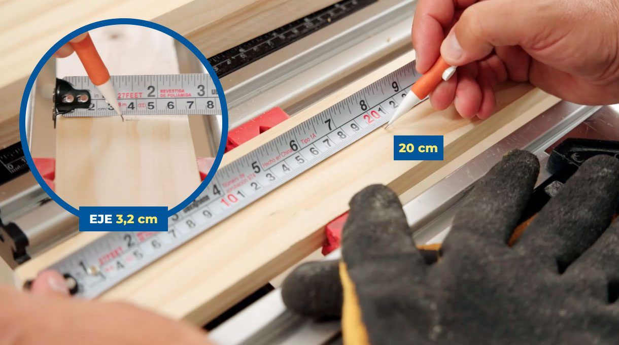 Marca para perforación.