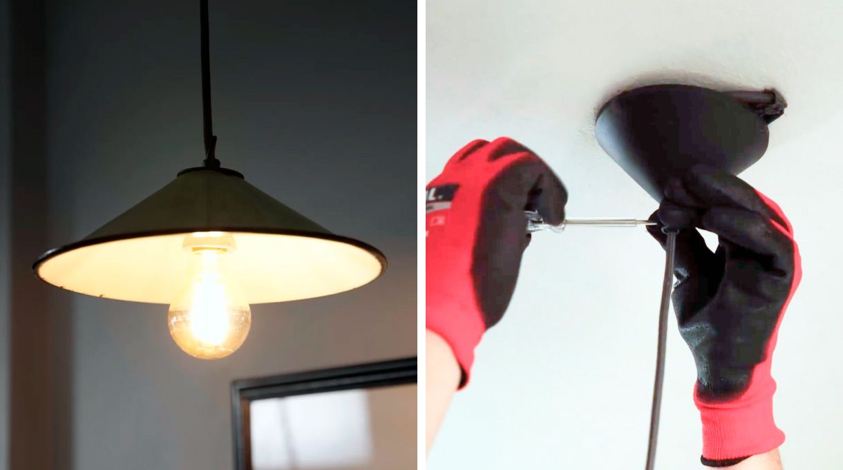 Desarmado de la lámpara para instalar iluminación led