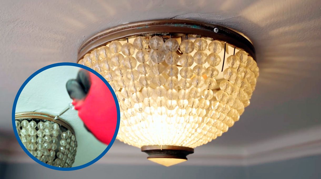 Desarmado de las lámparas para instalar iluminación led