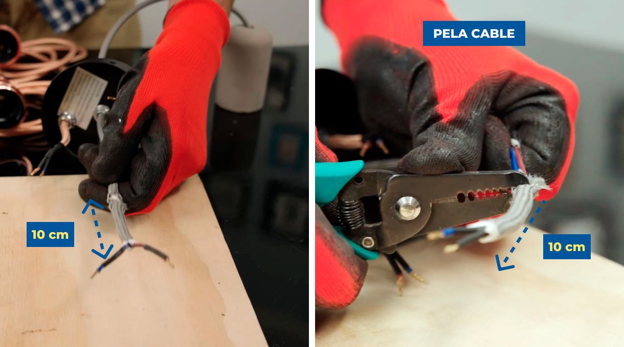 Pelado de cables con pelacables