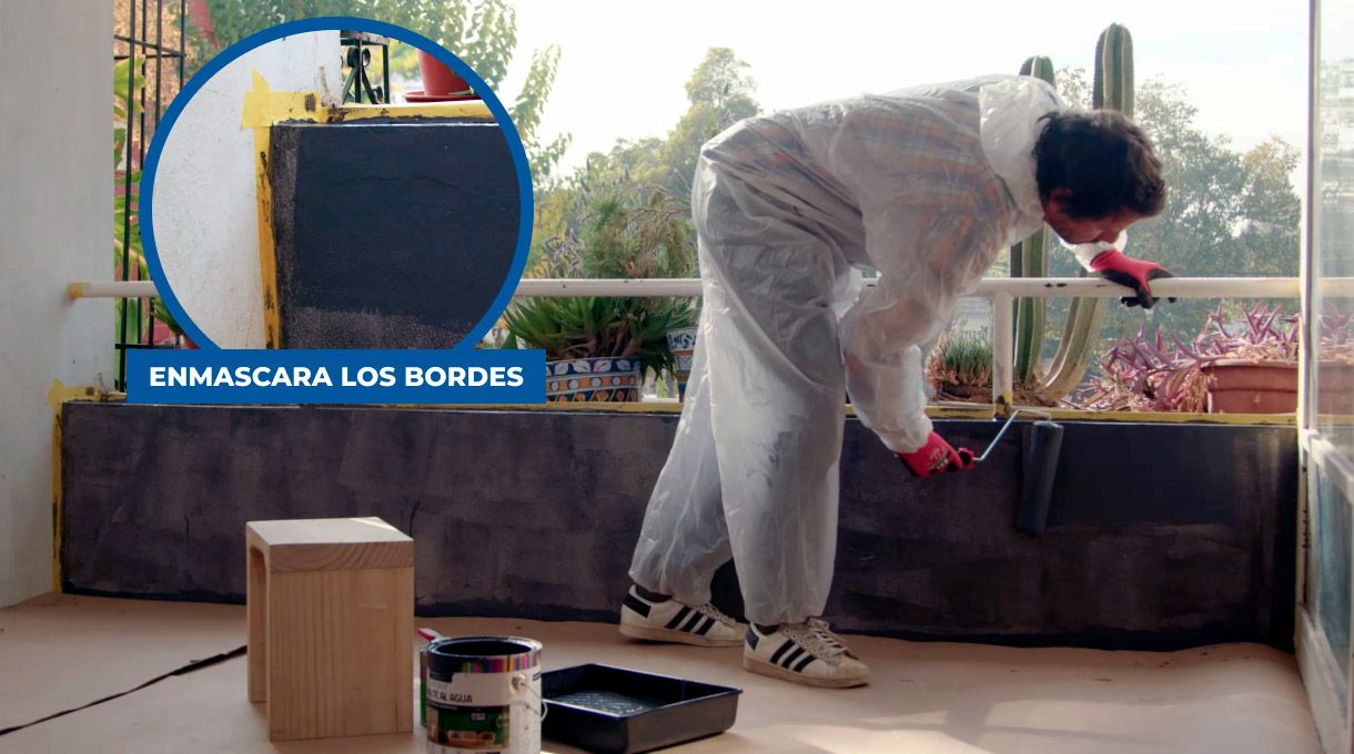 Enmascarado de bordes para pintar la terraza