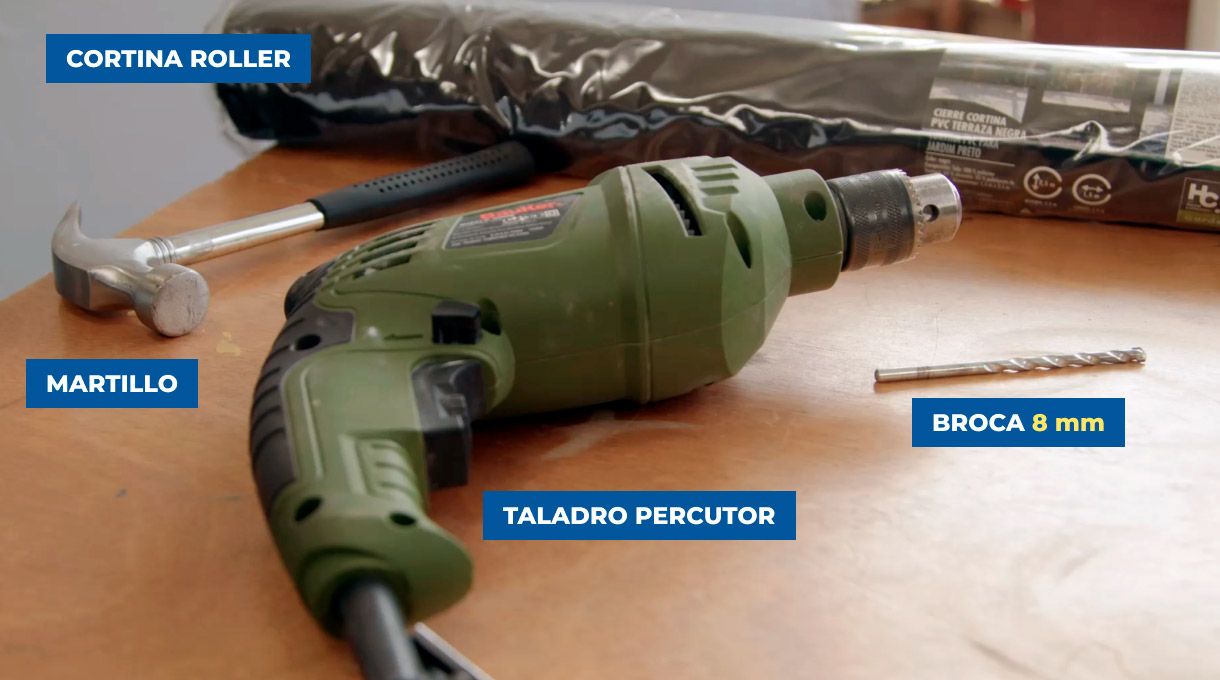 Herramientas para instalar cortinas roller para cierre de terraza