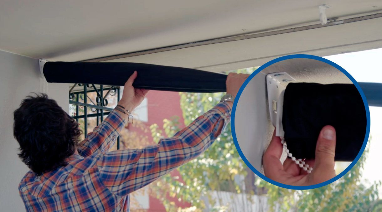 Instalación de cortinas roller para cierre de terraza