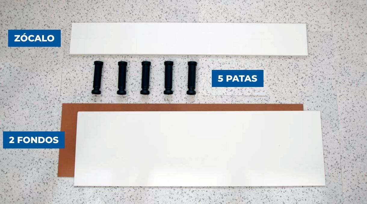 Patas, fondos y zócalo de mueble de cocina