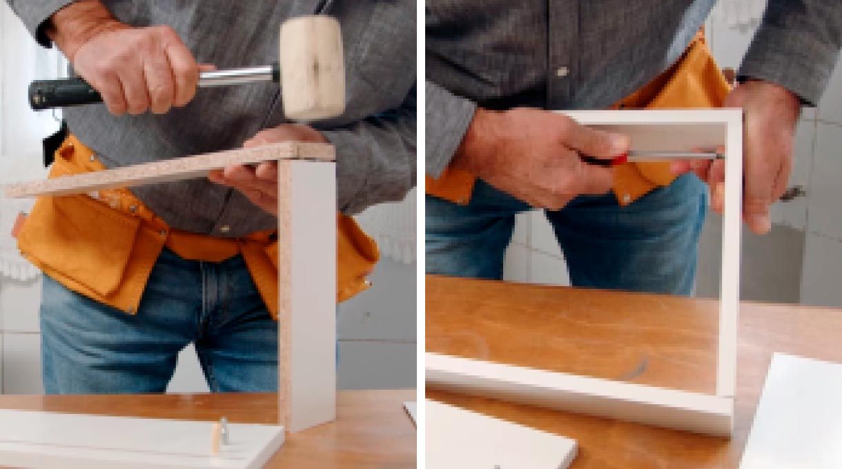 Armado de cajón de mueble de cocina