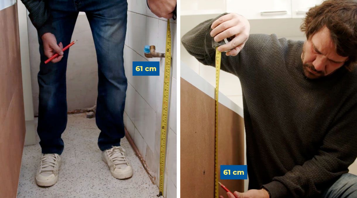 Altura de las cañerías de agua