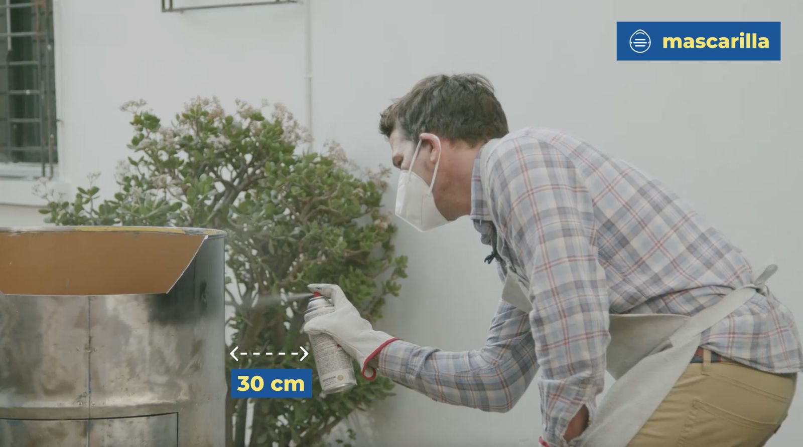 Aplicación de spray para altas temperaturas