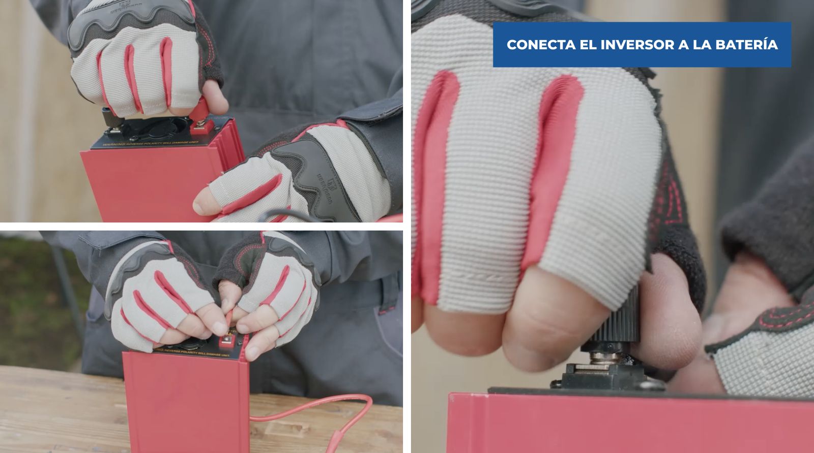 Conexión del inversor a la batería