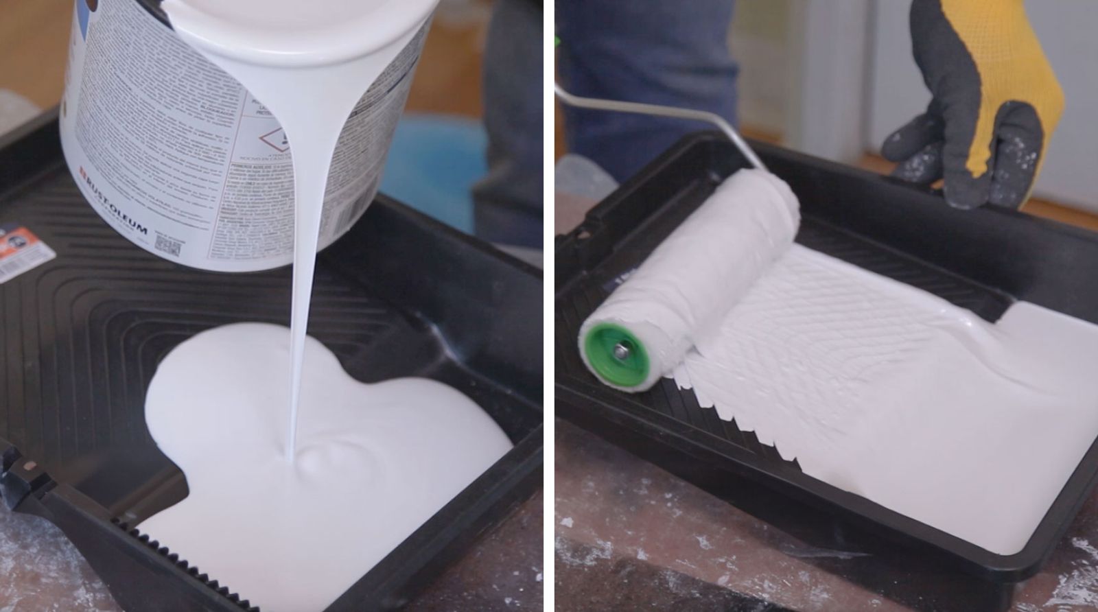 Pintura primer en batea para pintar el cuarto gamer