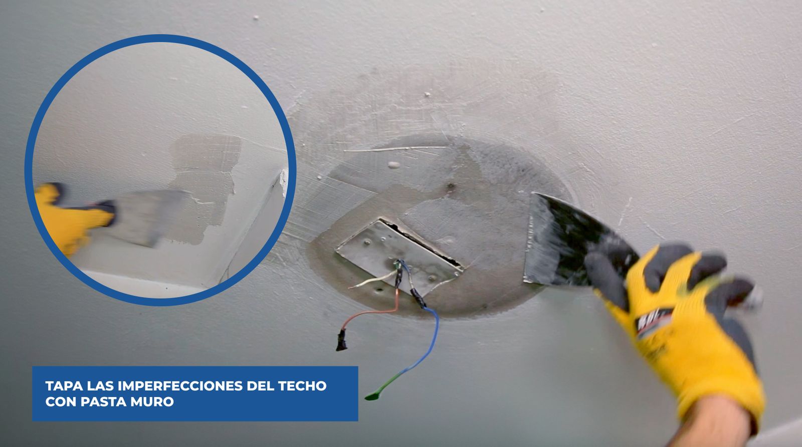 Tapa imperfecciones con pasta muro