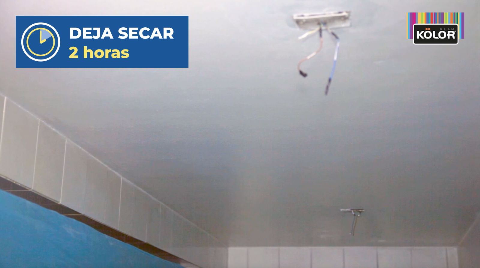 Tiempo de secado de 2 horas para el techo