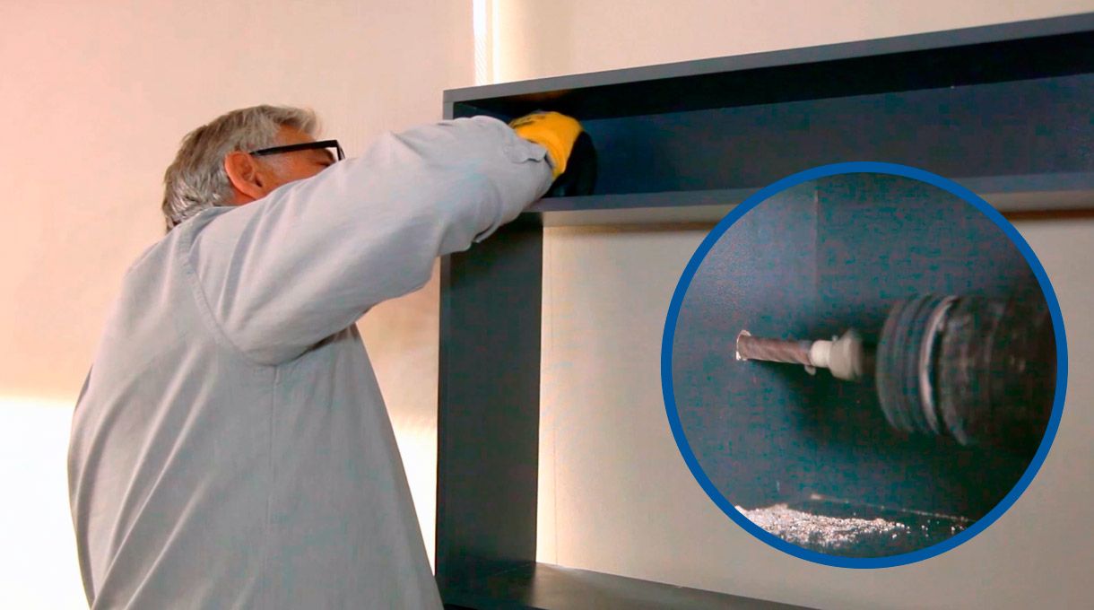 Instalación del mueble para tv en muro