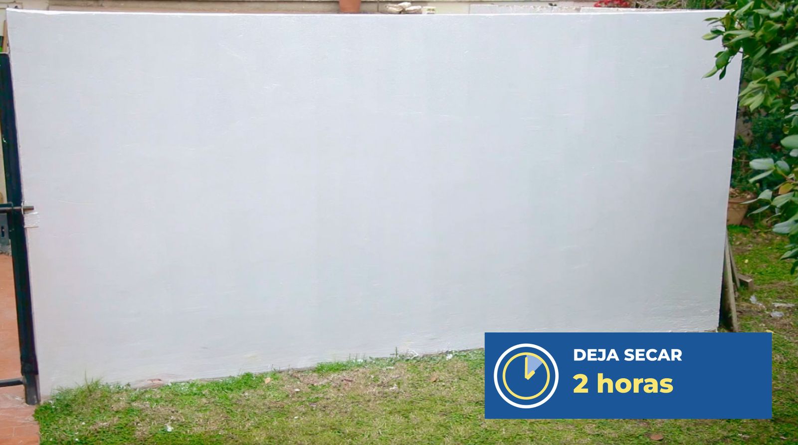 Tiempo de secado de pintura hidrorrepelente en muro exterior