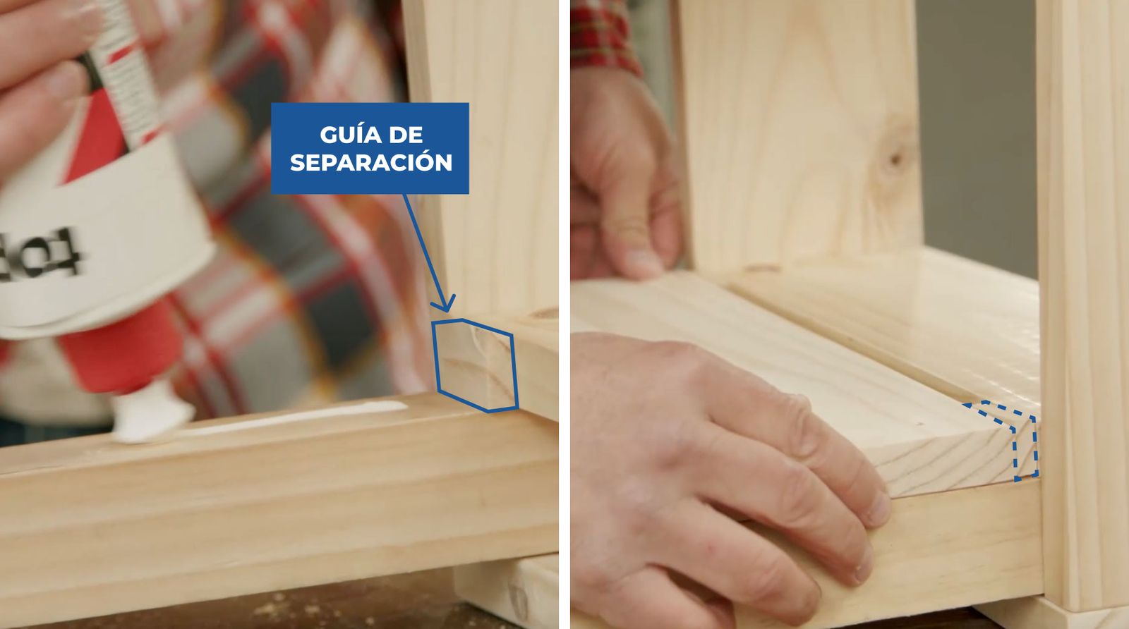 Uso de guía de separación