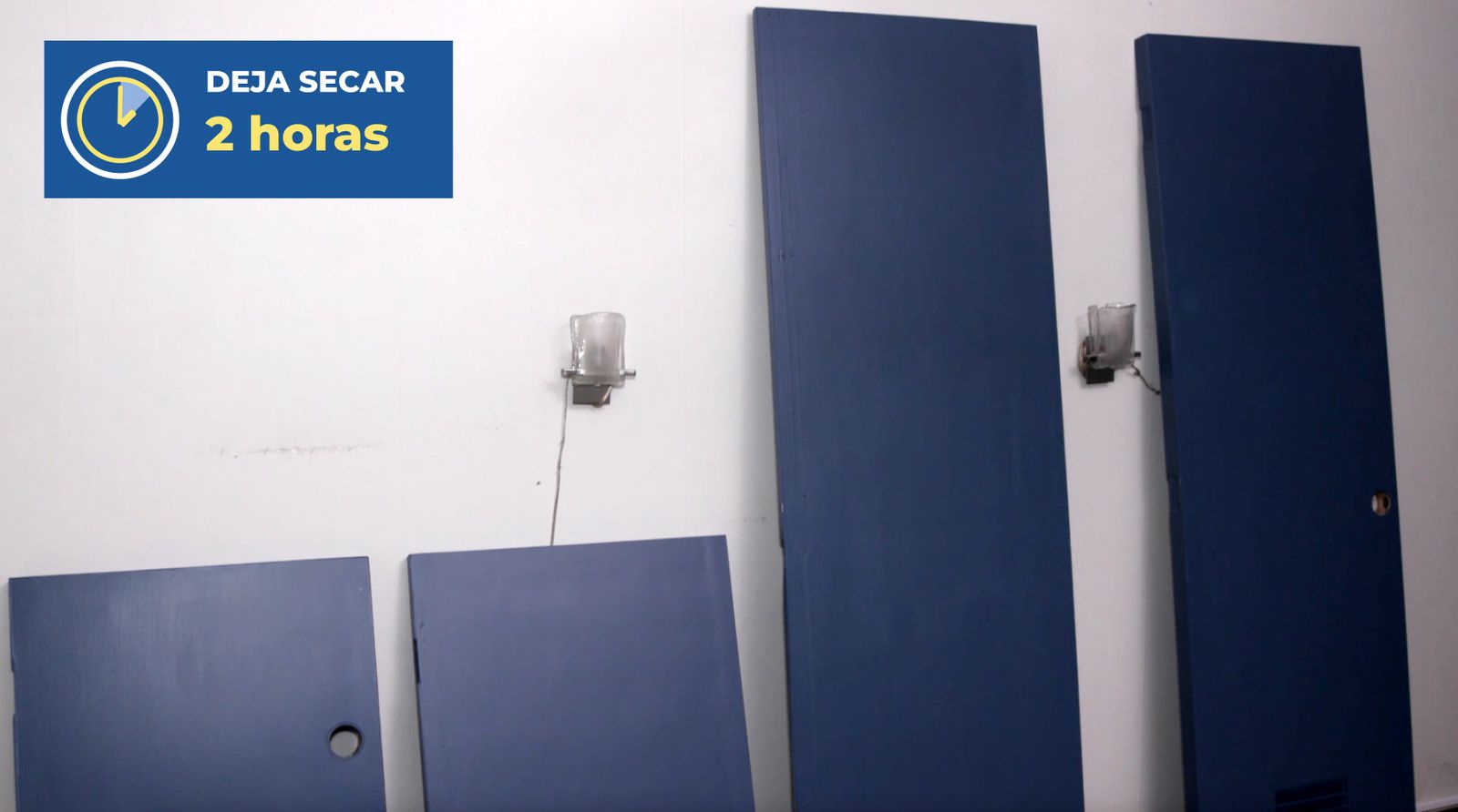 2 horas de secado de las puertas