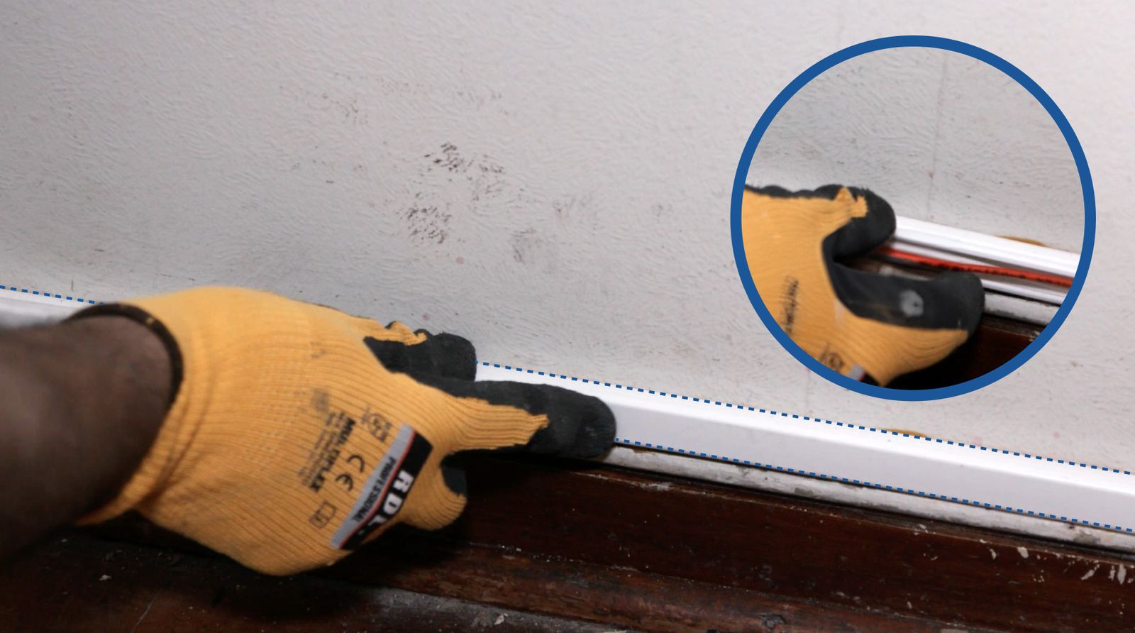 Canaleta plástica para instalar led