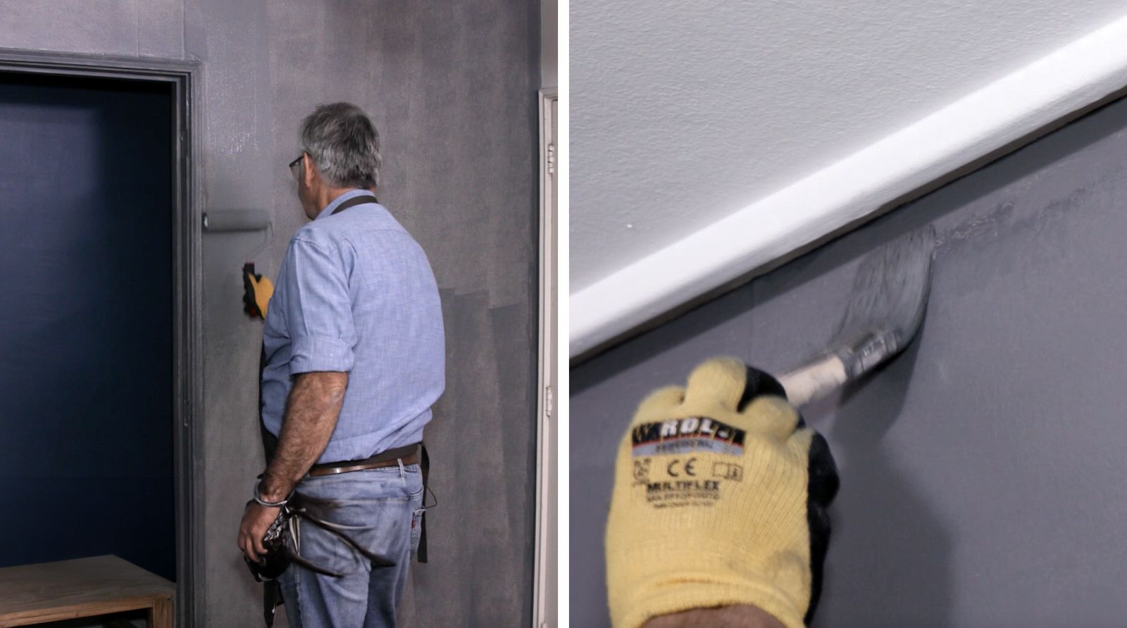 Segunda mano de pintura en pared exterior