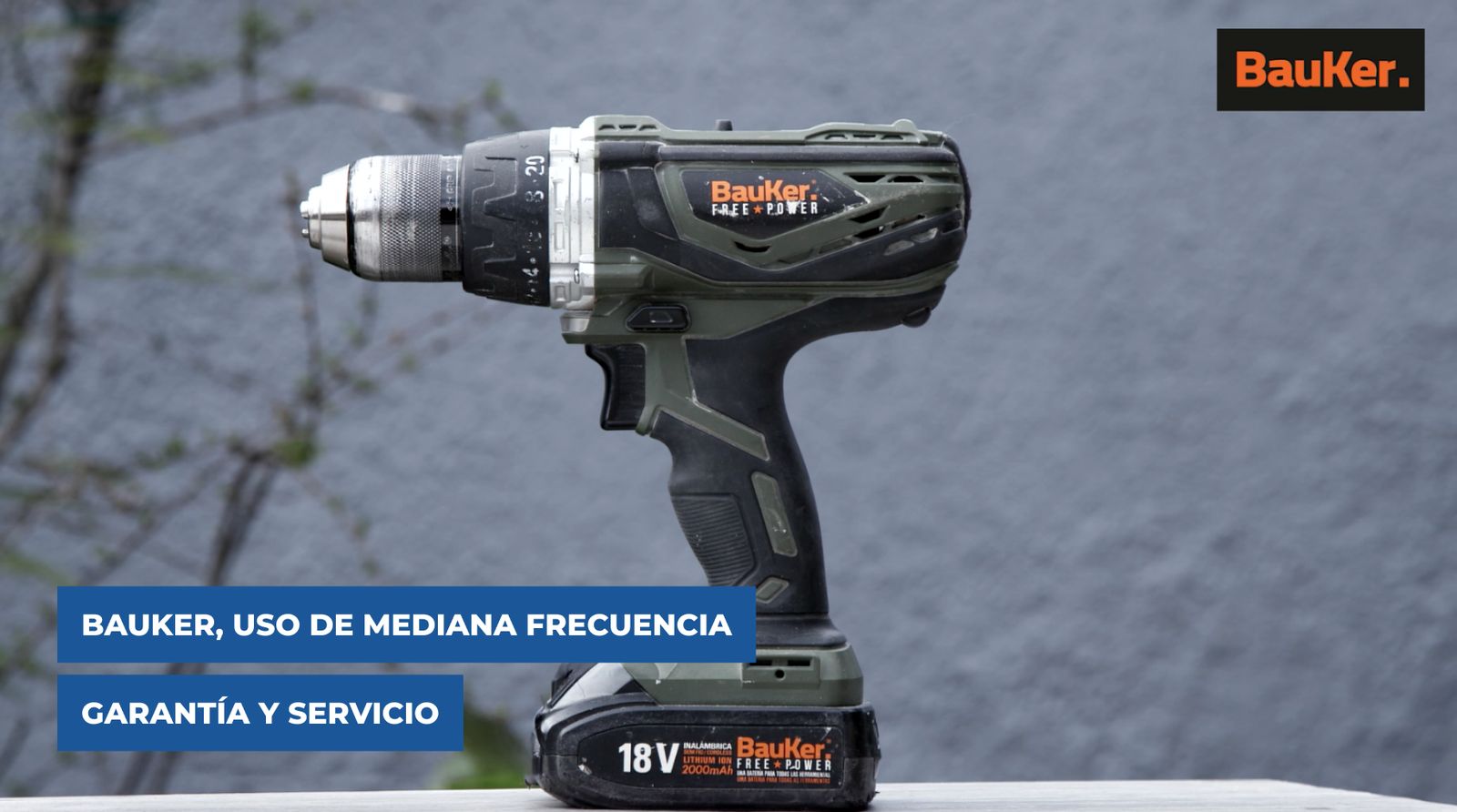 Taladro atornillador marca Bauker