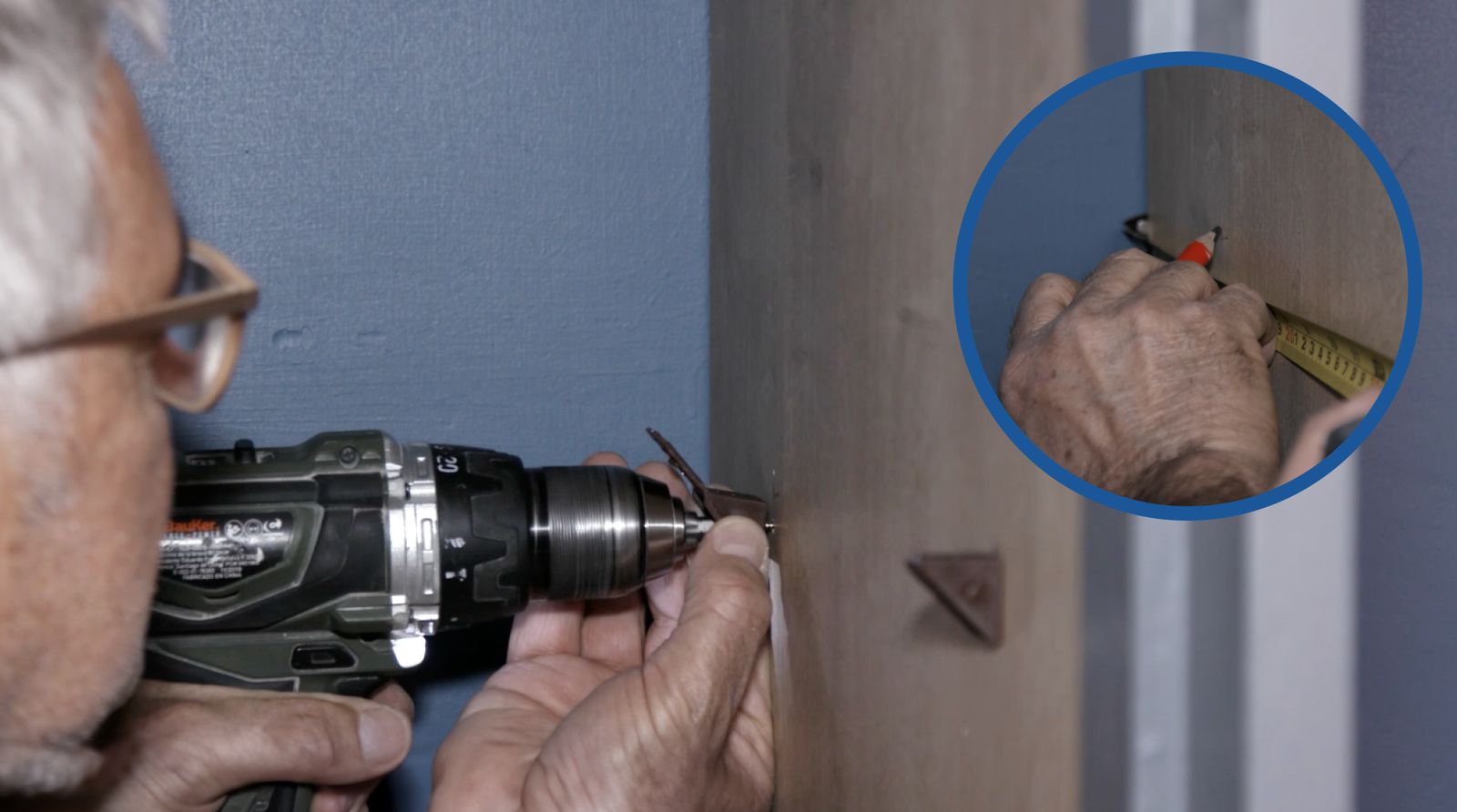 Instalación de soportes para sostener repisas