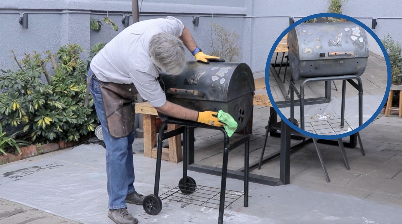 Secado inmediato de la parrilla a carbón