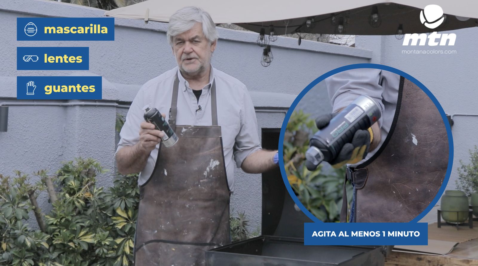 Agitar spray antes de ocupar