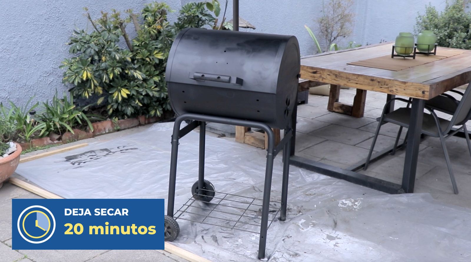 20 minutos para secado total