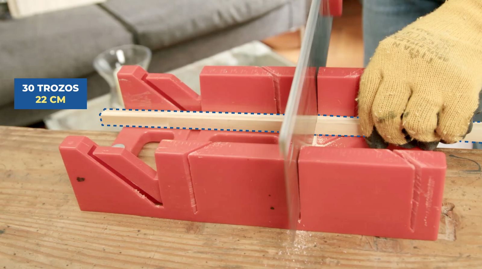 trozos de 22 cm de junquillo para renovar mueble para la tv