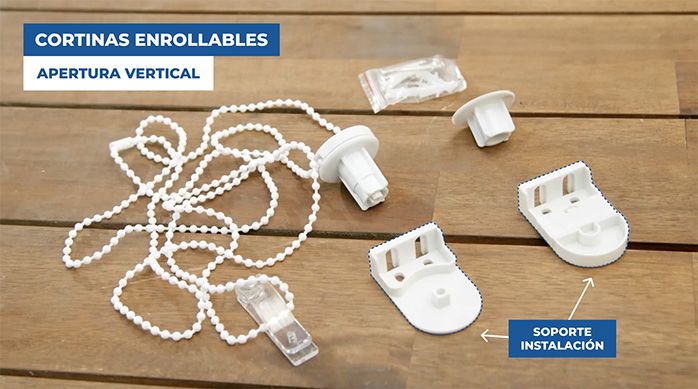 Soportes de instalación y kit de instalación para cortinas enrollables o roller