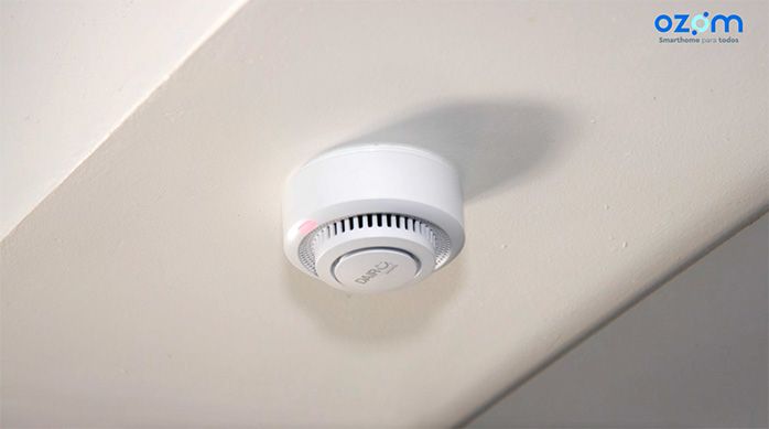 Se ve el detector de humo funcionando