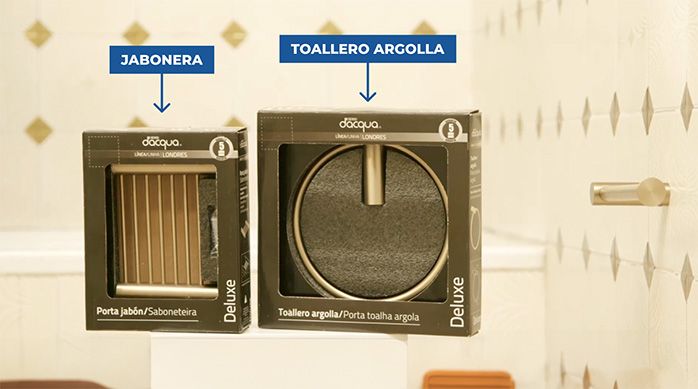 Jabonera y toallera Dacqua