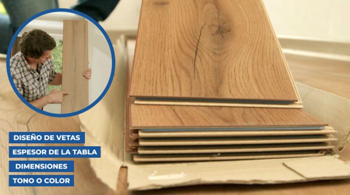 Tablas de piso laminado para reparar piso laminado dañado por la humedad