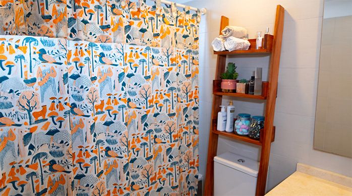Organizador para baño tipo escalera terminado