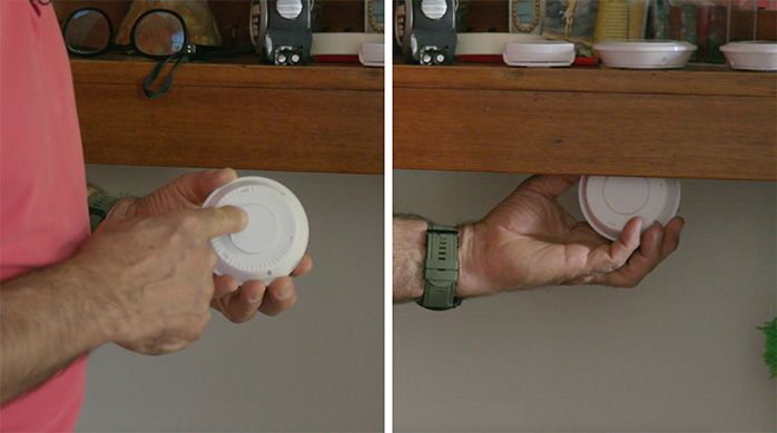 Una persona sostiene y presenta las luces led de dairu para iluminar el arrimo de la entrada
