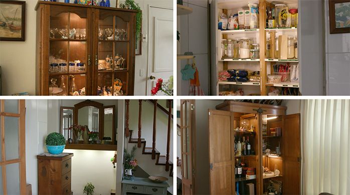 Iluminación de interior de muebles con luces led en vitrina, despensa, arrimo y licorera