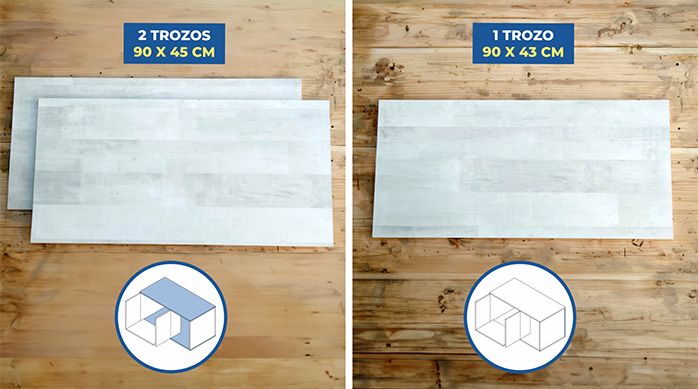 cortes de melamina para hacer el mueble arenero para gatos