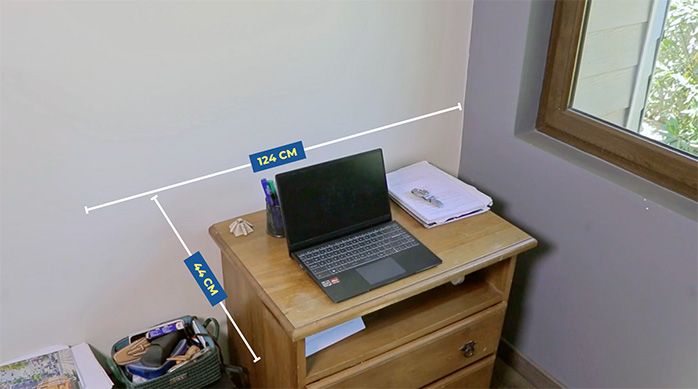 espacio para poner un escritorio home office en una pieza