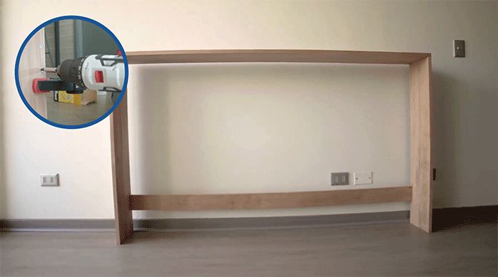 estructura del mueble de arrimo para sofá.