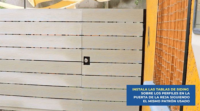 Reja restaurada con siding de fibrocemento.
