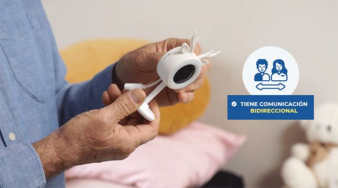 cámara de seguridad inteligente para pieza de niños.