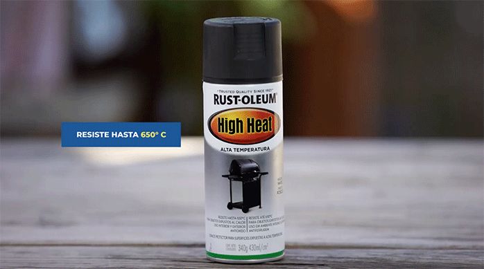 pintura resistente al calor en spray.