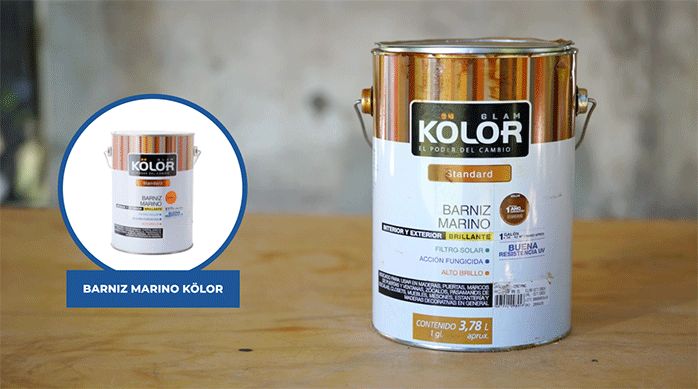 barniz marino brillante de la marca Kölor.