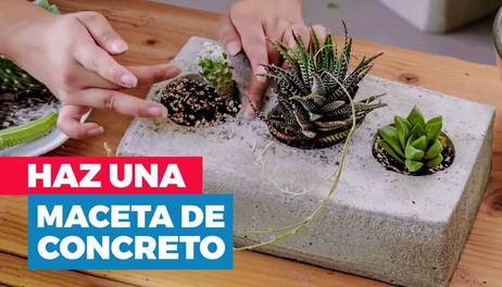 Cómo hacer una jardinera con maceteros de cemento