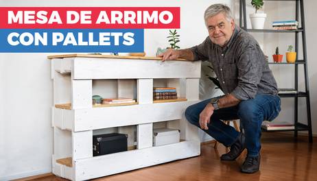 Cómo hacer una mesa de arrimo con pallets