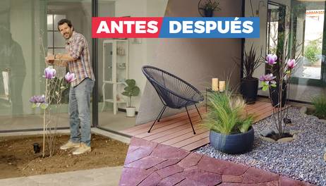 Cómo hacer un jardín con deck alrededor de un magnolio