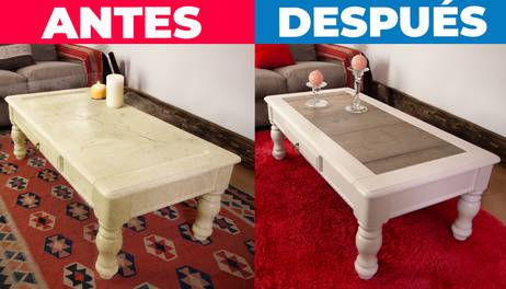 Cómo renovar una mesa de centro con porcelanato