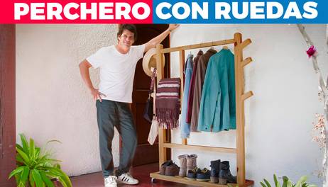 Cómo hacer un perchero con ruedas