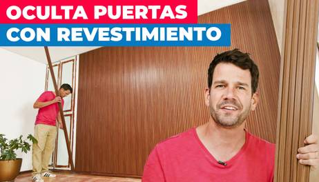 Cómo ocultar puertas con revestimiento ranurado