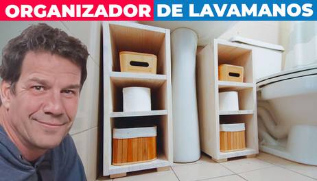 Cómo hacer un mueble organizador para lavamanos