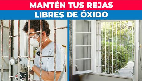 Elimina el óxido de tus rejas y protégelas con anticorrosivo